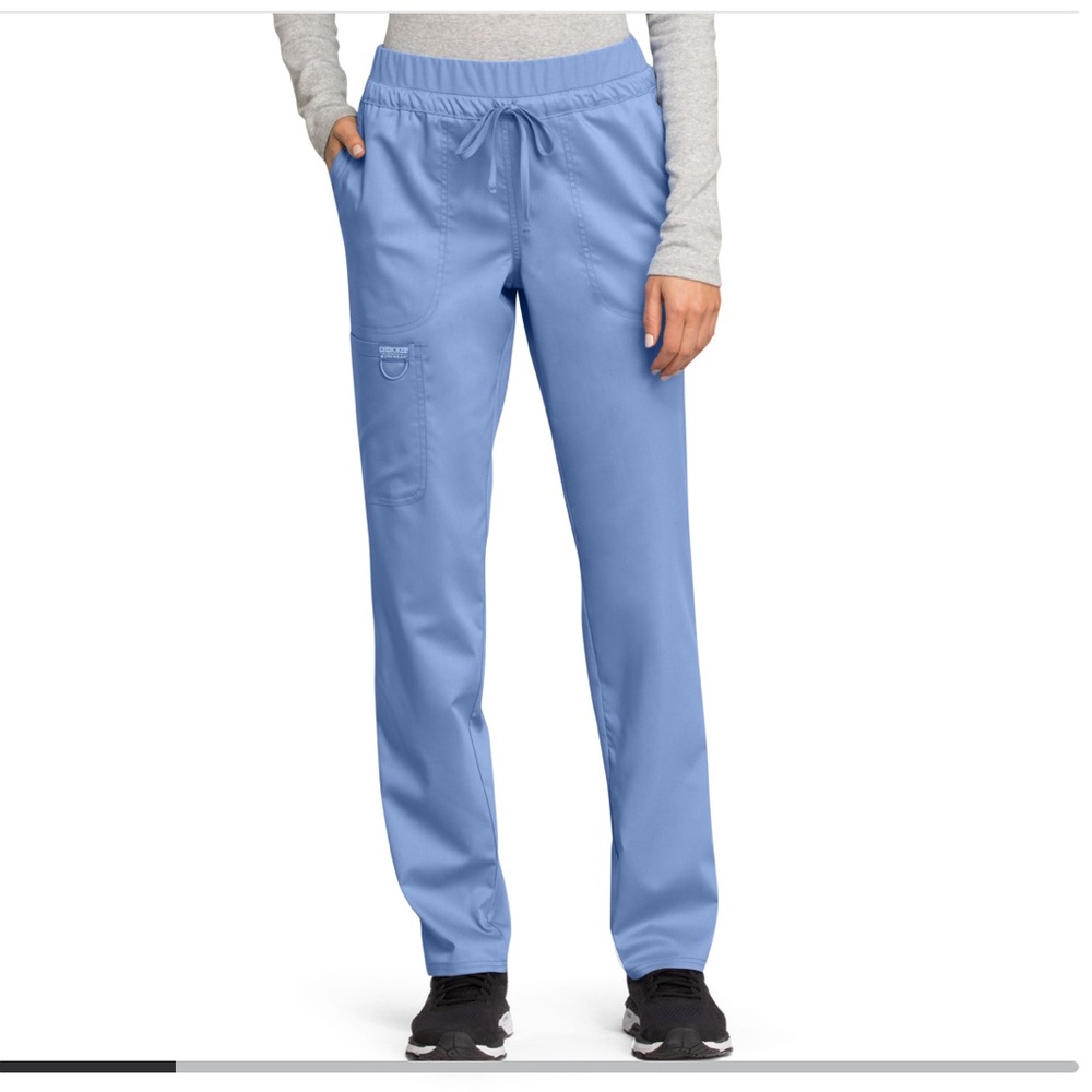 Straight Leg Drawstring Pant With Knit Contrast